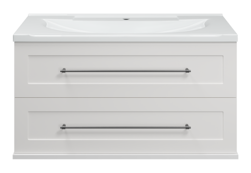 Тумба под раковину Misty Марта П-Мрт09100-011Пр 100х40 подвесная цвет белый - фото 2