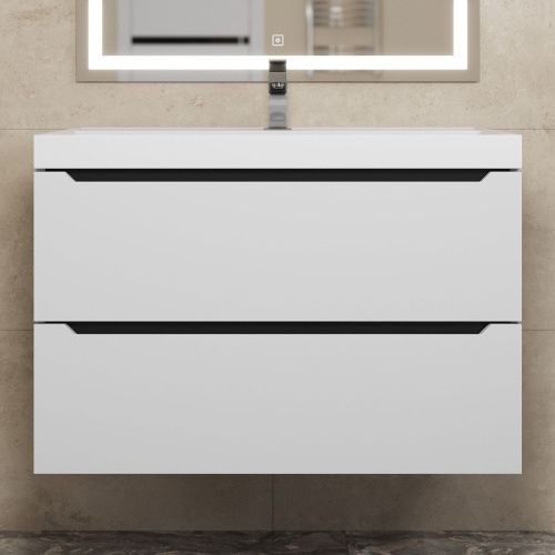 Тумба под раковину Uperwood Tanos 2930205142 80х50 подвесная цвет белый - фото 5