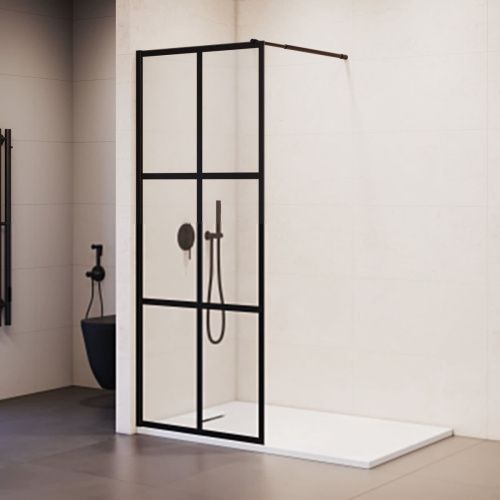 Душевая перегородка RGW Walk In 411011109-84 90х195 стекло с рисунком профиль черный - фото 2