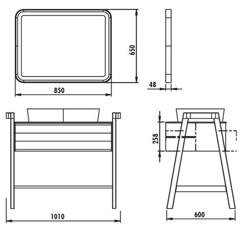 Тумба с раковиной Creavit Truva TR0100.01.ANM+UL060-00AM00E-00 100х60 - фото 2