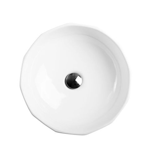 Раковина из сантехнического фаянса BelBagno BB1409 40х40 накладная цвет белый без отверстий под смеситель - фото 2