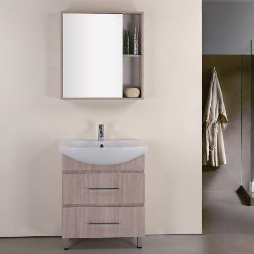 Зеркало-шкаф Onika Дельта 207020 70х70 подвесной цвет коричневый - фото 2