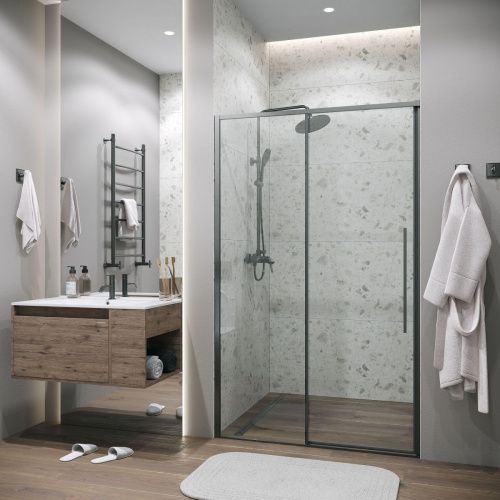 Душевая дверь Grossman Galaxy 100.K33.01.120.42.00 120х195 стекло прозрачное профиль графит - фото 3