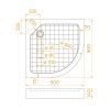Душевой поддон из стеклопластика RGW SMC 57350499-01 90х90 белый с ножками