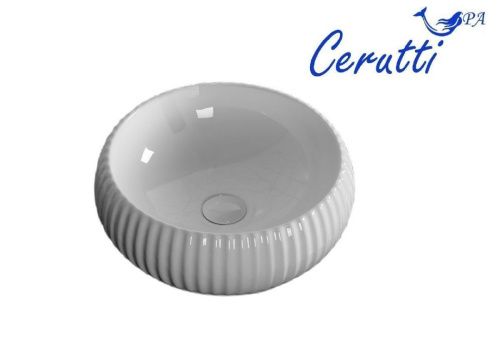 Раковина из сантехнического фарфора Cerutti SPA CR0007 40х40 накладная цвет белый без отверстий под смеситель - фото 4