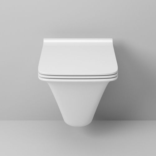 Унитаз подвесной Grossman Санфаянс GR-4413S белый с сиденьем микролифт безободковый каскадный смыв - фото 3