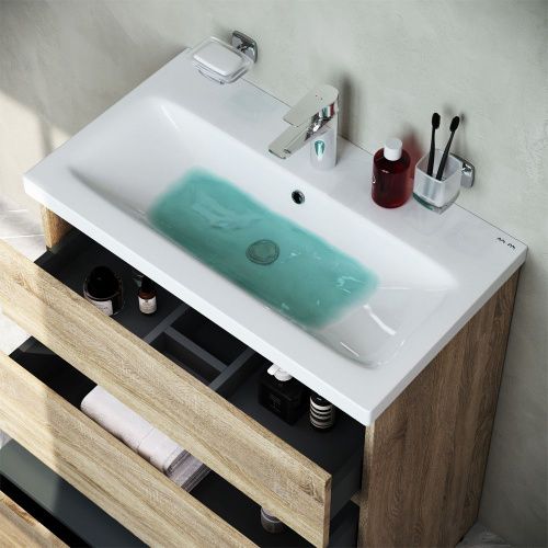 Тумба под раковину Am.Pm Gem S M91FSX0752OF 80х40 напольная цвет коричневый - фото 5