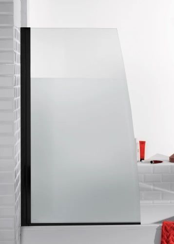Душевая шторка на ванну Jacob Delafon Serenity E4933-BL 80х145 стекло матовое профиль черный ориентация универсальная - фото 2