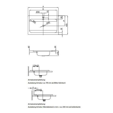 Раковина из нержавеющей стали Bette One A138-000 HLW1 60 см встраиваемая цвет белый 1 отверстие под смеситель