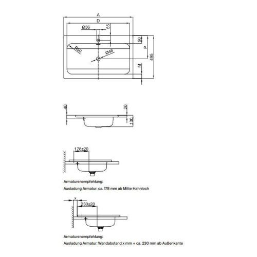 Раковина из нержавеющей стали Bette One A138-000 HLW1 60 см встраиваемая цвет белый 1 отверстие под смеситель - фото 2
