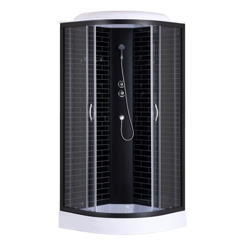 Душевая кабина Loranto CS-6690-13GB 90 90х90 четверть круга с крышей ориентация универсальная