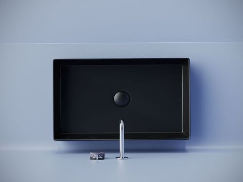 Раковина из сантехнического фарфора Ceramica Nova ELEMENT CN6070MB 60х40 накладная цвет черный без отверстий под смеситель - фото 4