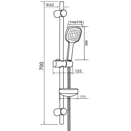 Душевой гарнитур Orange O-Shower OS704cr настенный хром - фото 5