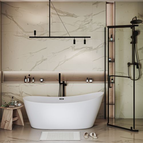 Ванна акриловая Grossman Galaxy GR-2102M 170х75 отдельностоящая овальная с каркасом - фото 4