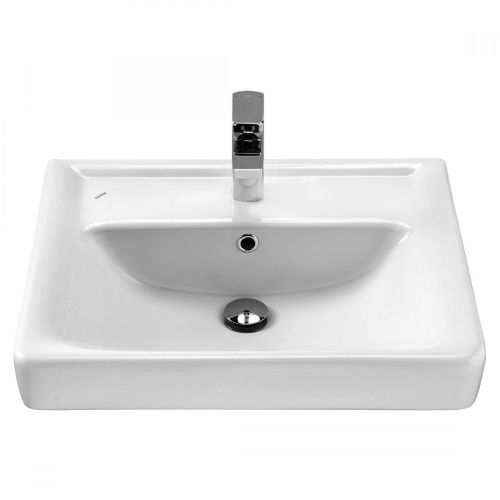 Раковина керамическая Onika Тигода 1WH302082 60х50 накладная цвет белый 1 отверстие под смеситель