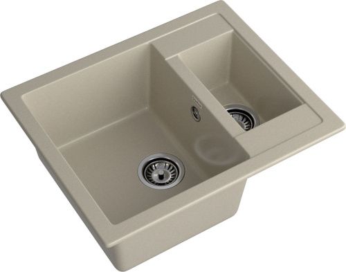 Кухонная мойка Granfest Quadro Q-610K топаз 60х50 цвет серый поверхность матовая - фото 2