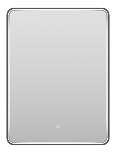 Зеркало с подсветкой Brevita Mercury MER-Rett6-060/80-black 60х80 подвесное - фото 3