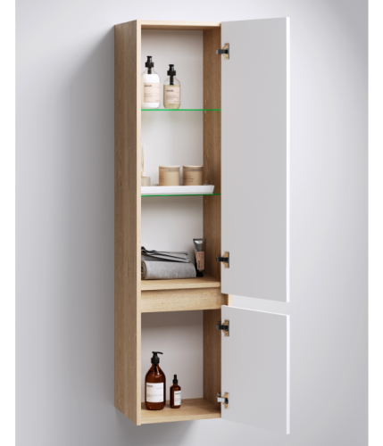 Зеркало-шкаф Aqwella Y SIT0535DK 40х150 подвесной цвет белый - фото 3