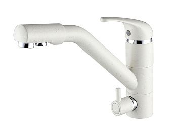 Смеситель для кухни Paulmark HESSEN He213017-331 на мойку белый