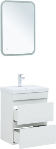 Тумба под раковину Aquanet Нота NEW 00335416 50х30 подвесная цвет белый - фото 4