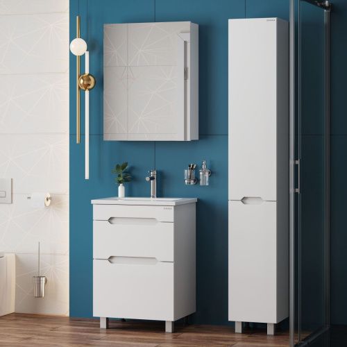 Тумба под раковину Onika Айленд 106155 60х50 напольная цвет белый - фото 5