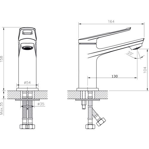 Смеситель Rush Socotra ST1235-11 на раковину хром - фото 2