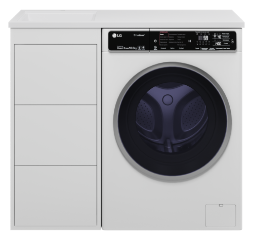 Тумба под раковину Brevita Grafit GRA-01040-023Я 40х50 напольная цвет белый - фото 2