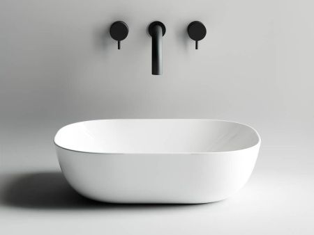 Раковина из сантехнического фарфора Ceramica Nova ELEMENT CN6009 50х30 накладная цвет белый без отверстий под смеситель