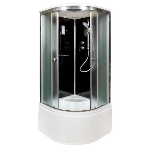 Душевая кабина AvaCan B90SELBLACK 90х90 четверть круга с крышей ориентация универсальная - фото 2