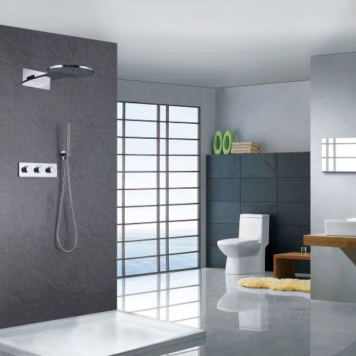 Душевая система Abber AF8151 встраиваемая в стену цвет хром с термостатом - фото 2