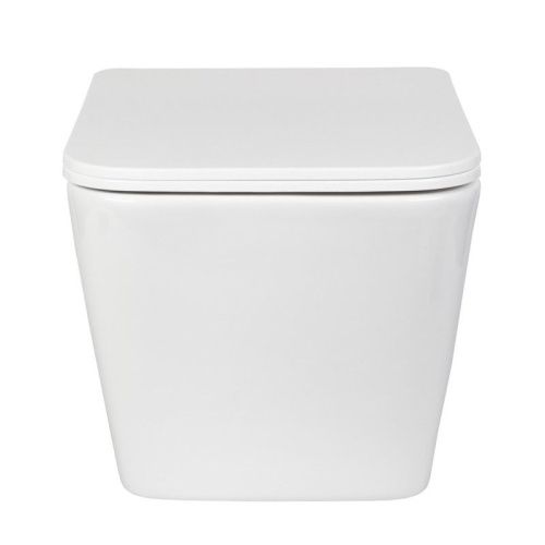 Унитаз подвесной Bond Cube F04-10 белый с сиденьем микролифт безободковый душевой смыв - фото 2