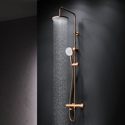 Душевая стойка Am.Pm X-Joy F0785A544 настенная цвет золото с термостатом - фото 3