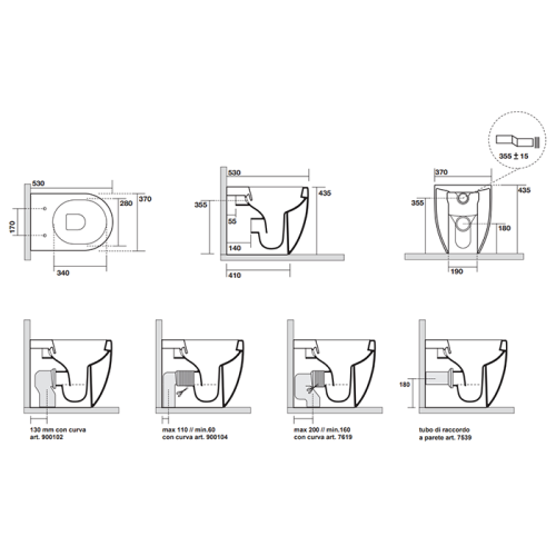 Чаша унитаза приставная Kerasan FLO 310901 цвет белый без сиденья безободковая - фото 2