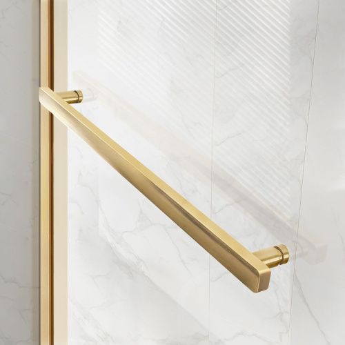 Душевой уголок Vincea Slim Soft VSR-1SS9013CLG 130х90 стекло прозрачное профиль золото без поддона - фото 2