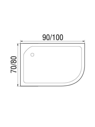 Душевой поддон акриловый Wemor 10000006056 90х80 белый с каркасом - фото 2