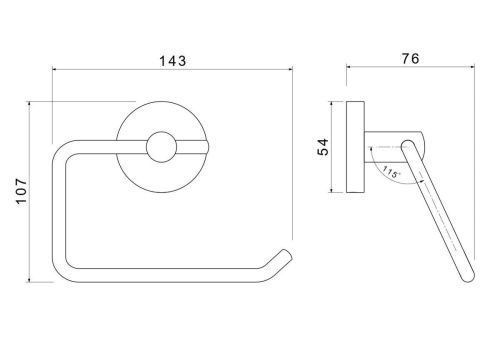Бумагодержатель Aquatek ОБЕРОН AQ4218MB - фото 3