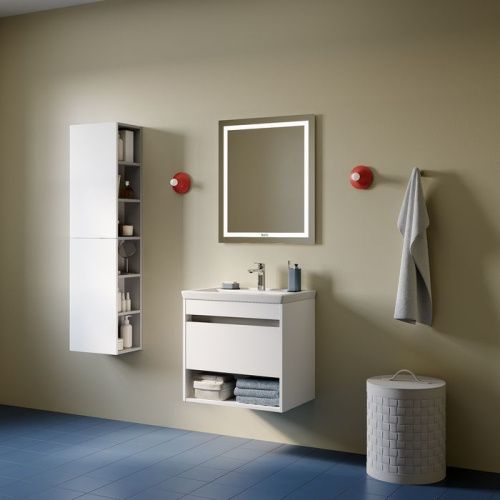 Тумба с раковиной Iddis Zodiac X ZDX60WNi95K 60х40 подвесная цвет белый - фото 4