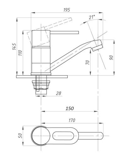 Смеситель TSARSBERG TSB-618-1109 на раковину хром - фото 2