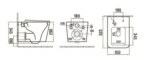 Унитаз подвесной CeramaLux 5170MLG зеленый с сиденьем микролифт каскадный смыв - фото 2