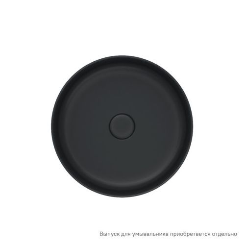 Раковина керамическая Iddis Ray RAYBM03i27 40х40 накладная цвет черный без отверстий под смеситель - фото 2