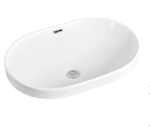 Раковина керамическая Art&Max AM6360 60х40 полувстраиваемая цвет белый