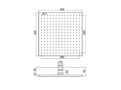 Верхний душ Fima Carlo Frattini F2620/2CR 20х20 хром - фото 3