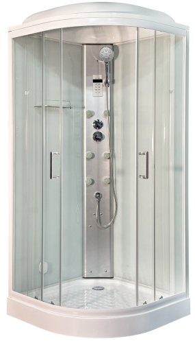 Душевая кабина Royal Bath HKST RB100HKST-WT 100х100 четверть круга с крышей ориентация универсальная