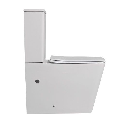 Унитаз напольный с бачком Abber Rechteck AC1210 белый с сиденьем безободковый каскадный смыв - фото 5