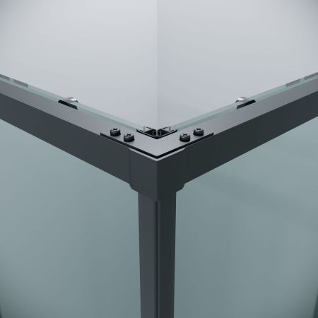 Душевая дверь Grossman Galaxy 1/2.K33.01.12.21.00 120х195 стекло прозрачное профиль черный