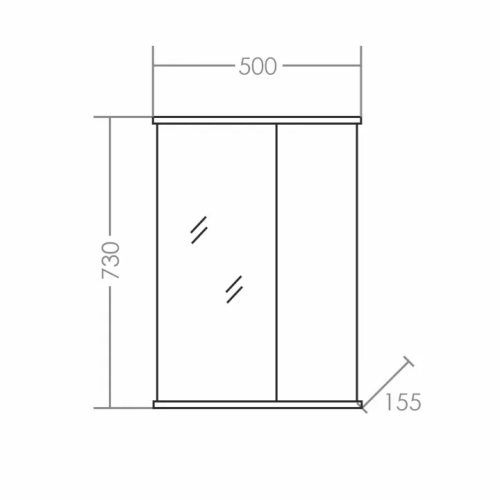 Зеркало-шкаф СанТа Прима 101100 50х70 подвесной цвет белый - фото 2
