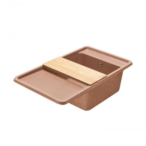 Кухонная мойка Aquaton Беллис 1A724832BS270 85х50 цвет коричневый - фото 4