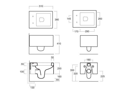 Чаша унитаза подвесная Simas FZ 18 bia цвет белый без сиденья смыв торнадо - фото 3