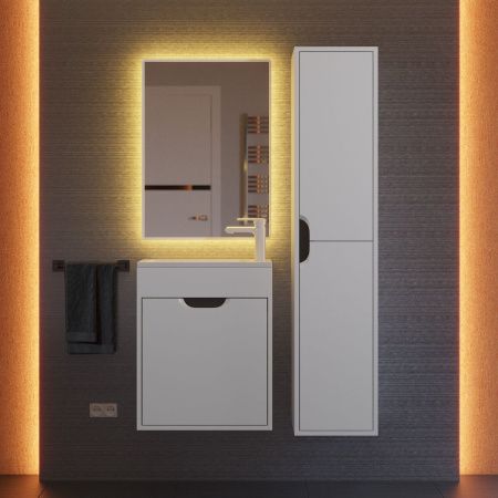 Тумба под раковину Uperwood Modul 2930205359 50х20 подвесная цвет белый