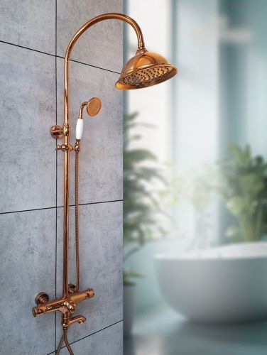 Душевая стойка AltroBagno Beatrice AltroBagnoBeatrice030403ROr настенная цвет розовое золото - фото 5